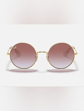 Ray-Ban Ja-Jo Gold Frame Sunglasses with Purple Gradient Lenses